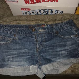 Mudd distressed jean shorts